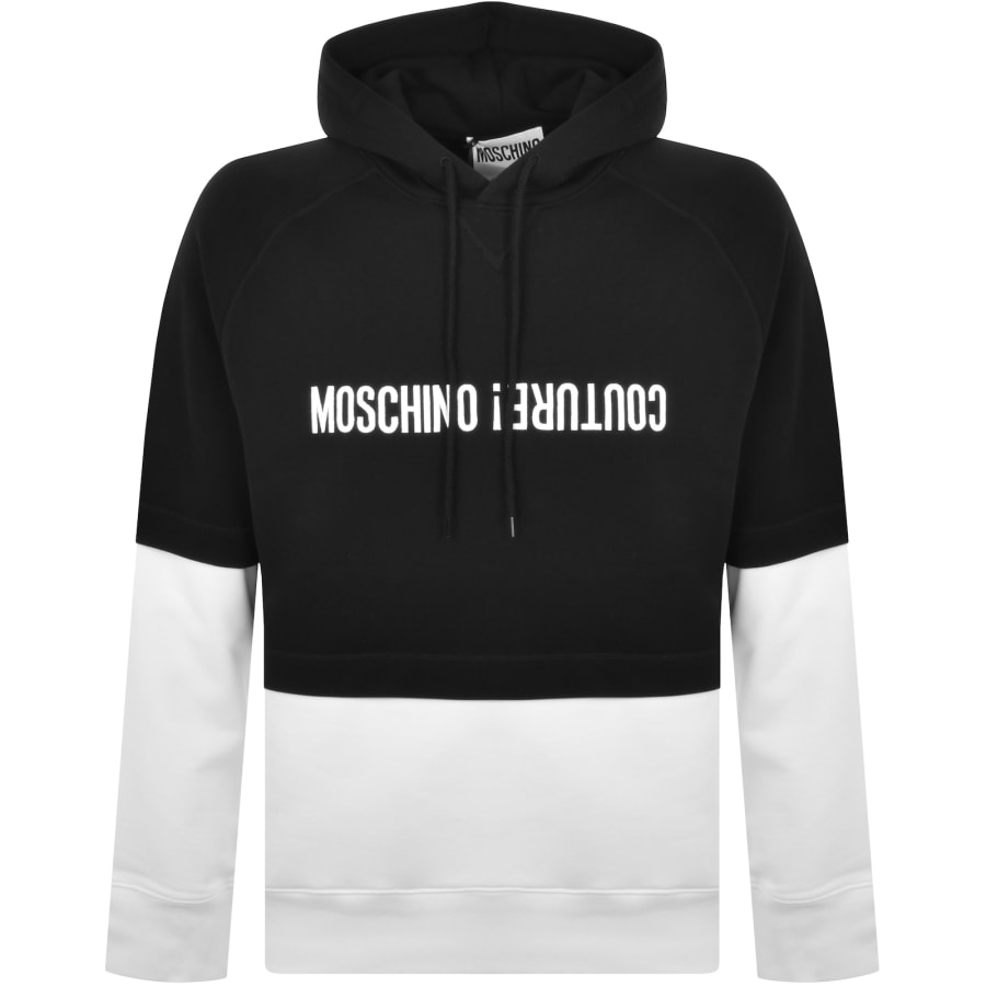 MOSCHINO デザインフーデッドトップス Moschino Hoodie Black | Mainline Menswear ca